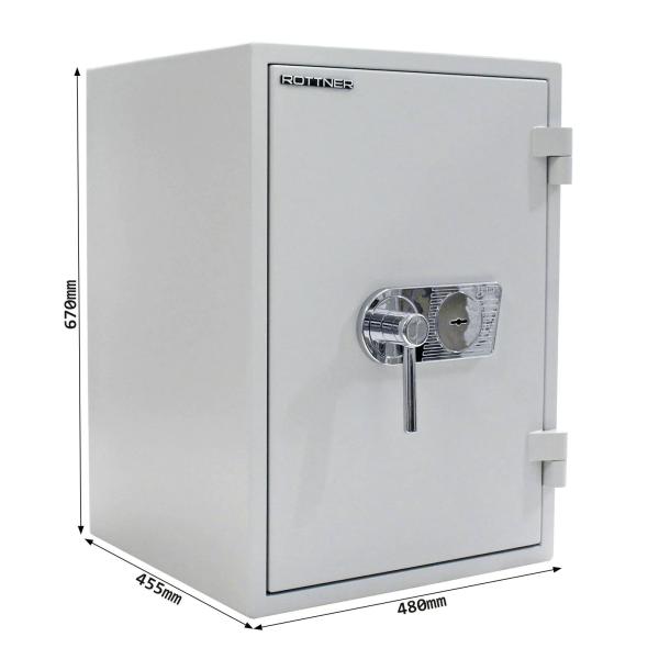 Rottner Papiersicherungsschrank EN2 Fire Master 65 Doppelbartschloss lichtgrau T06431